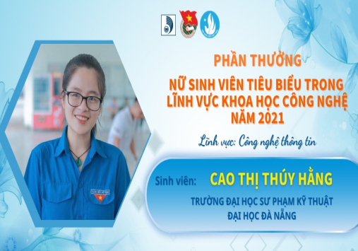 4 nữ sinh viên của Đại học Đà Nẵng được vinh danh Nữ sinh viên tiêu biểu trong lĩnh vực khoa học công nghệ năm 2021
